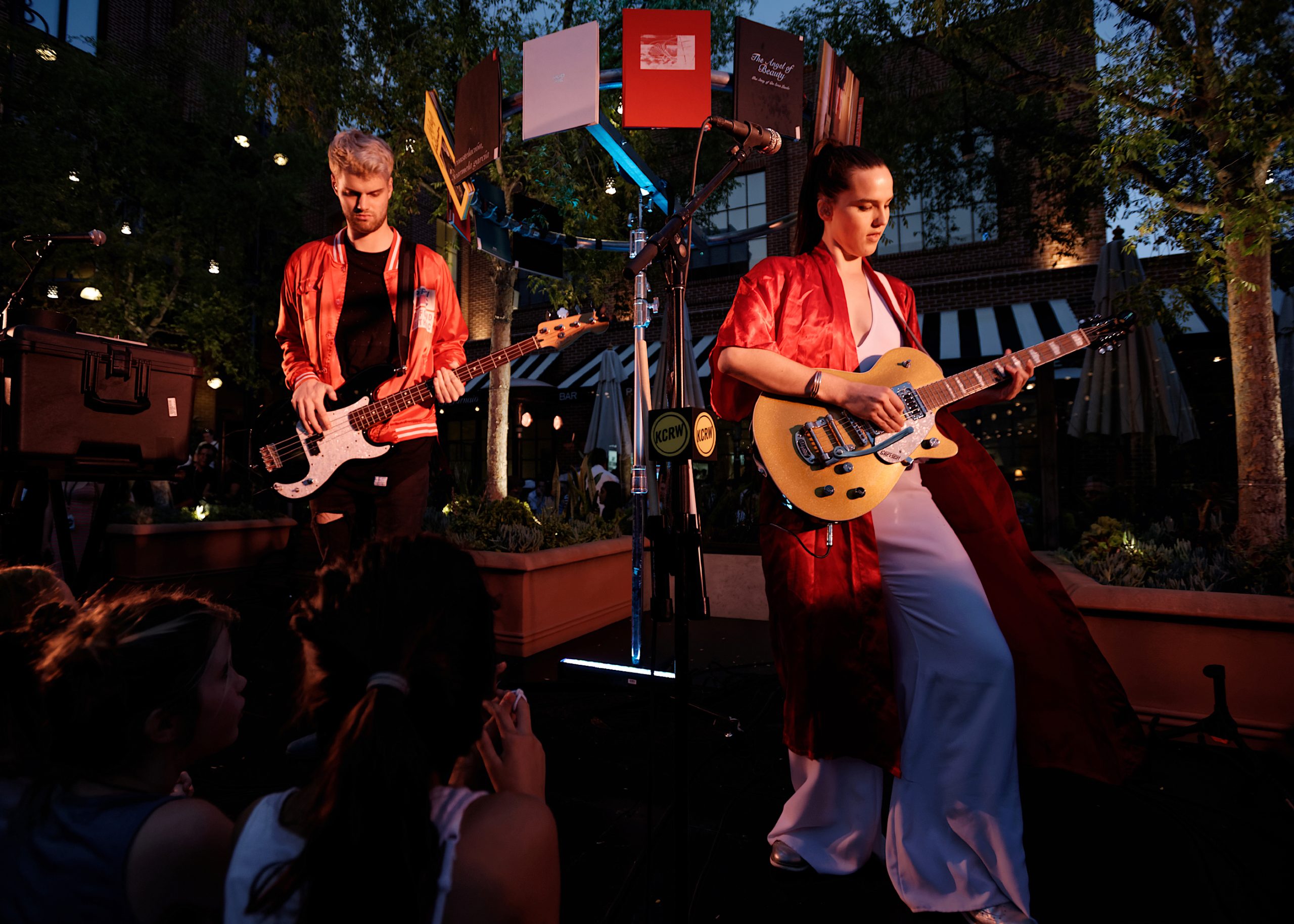 SOFI TUKKER — Sofi Tukker (Sophie Hawley-Weld and Tucker Halpern) performing live at KCRW Summer Nights, at One Colorado Old Pasadena in Pasadena (Los Angeles) California on Saturday June 4th, 2016.